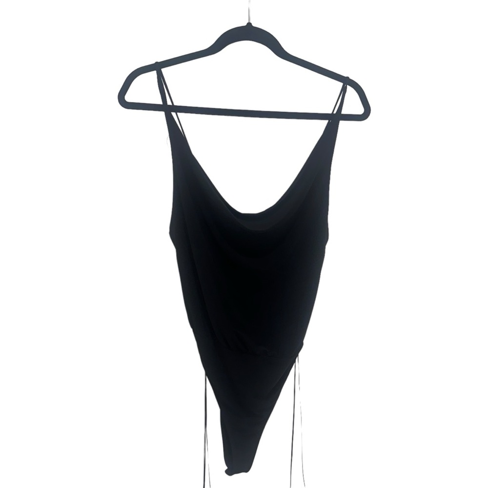 Zara black sleeveless spaghetti straps scoop neck S NWT - Picture 1 of 6